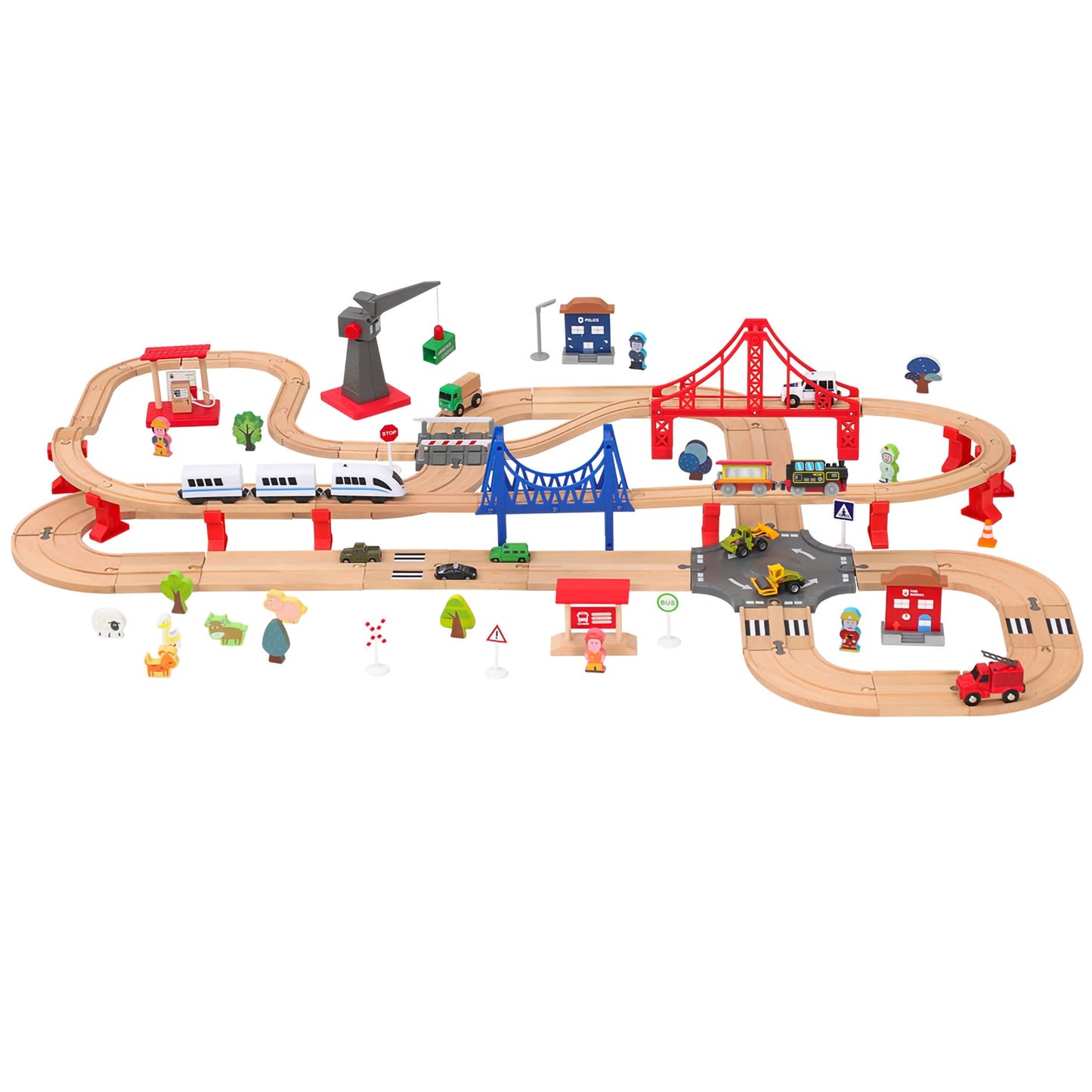 Battery Operated Locomotive Train, Magnetic Train Toy For Wooden Tracks, Motorized Train Compatible With Thomas, Brio, Chuggington, Melissa And Doug (Battery Not Included)