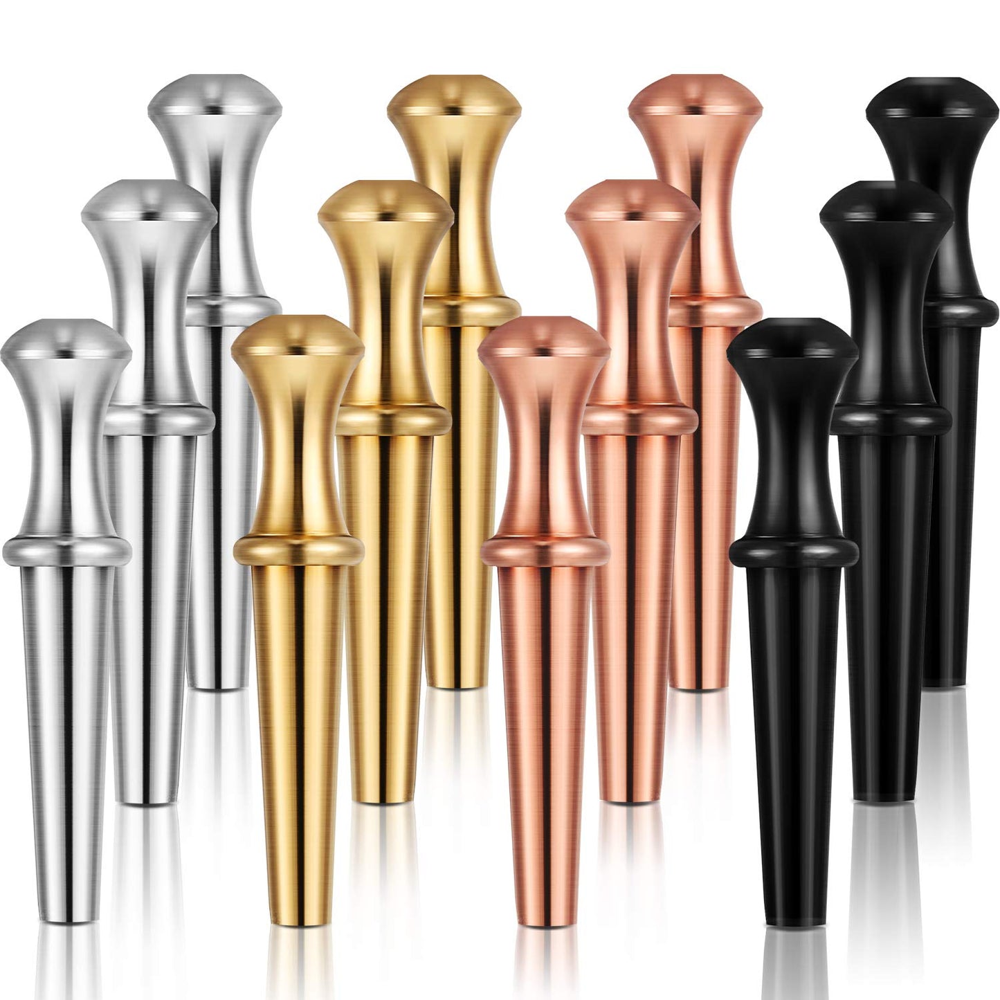 Mudder 12 Pieces Metal Cribbage Pegs Cribbage Board Pegs Fit 1/8 Holes With A Tapered Design With 4 Colors