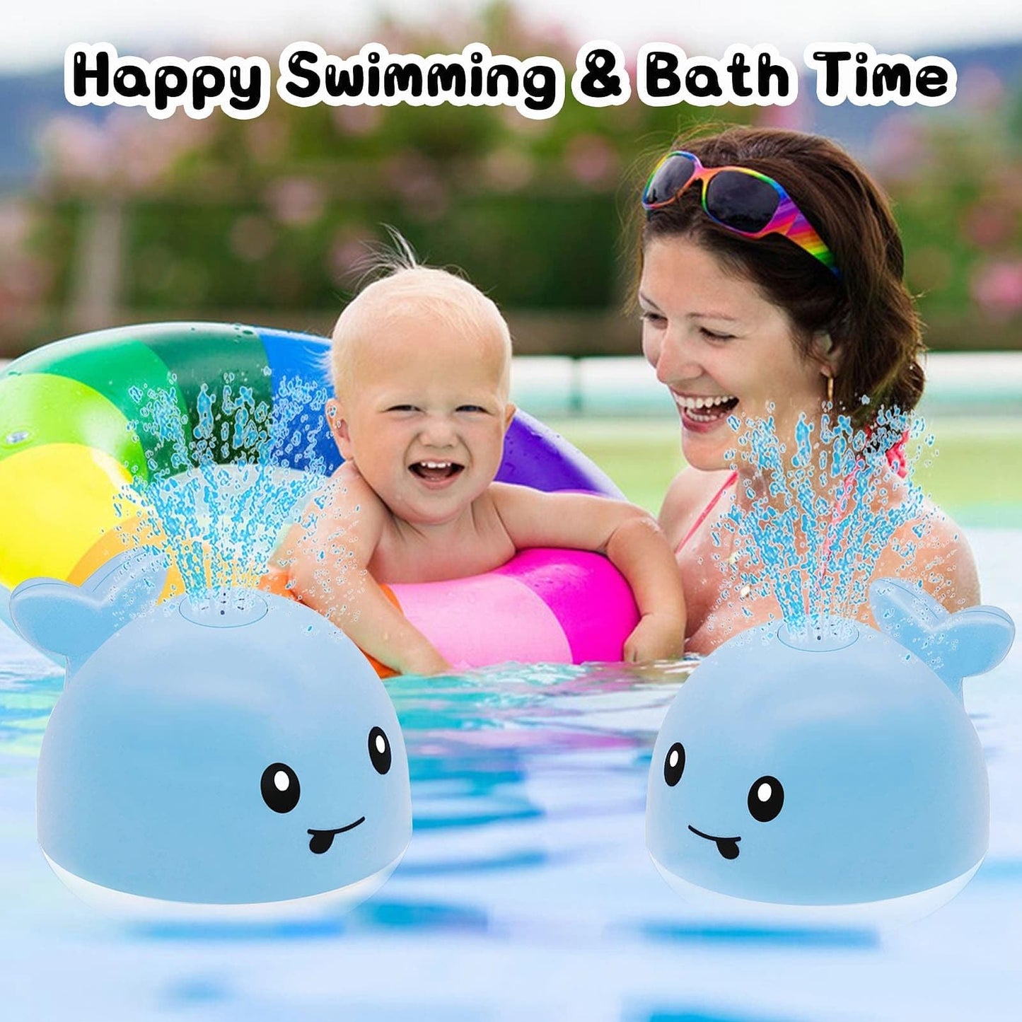 Light Up Baby Bath Toys:Toddla Whale Bath Toy Sprinkler Bath Fountain Toy For Babies 6-12-18 Months Infant Water Pool Shower Tub