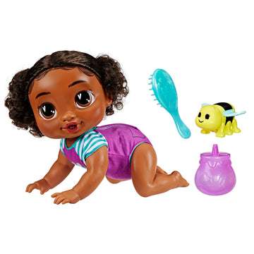 Baby Alive Crawl 'N Play Tilly Tinker Electronic Crawling Baby Doll Set, Black Hair, Kids Toys For Girls & Boys 3 Years & Up, 10