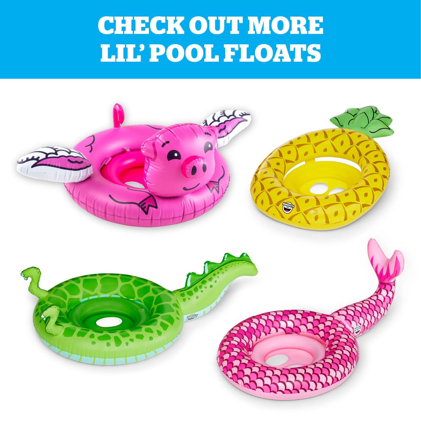 Bigmouth Bmlf-0035 Inflatable Unicorn Lil' Float With Canopy