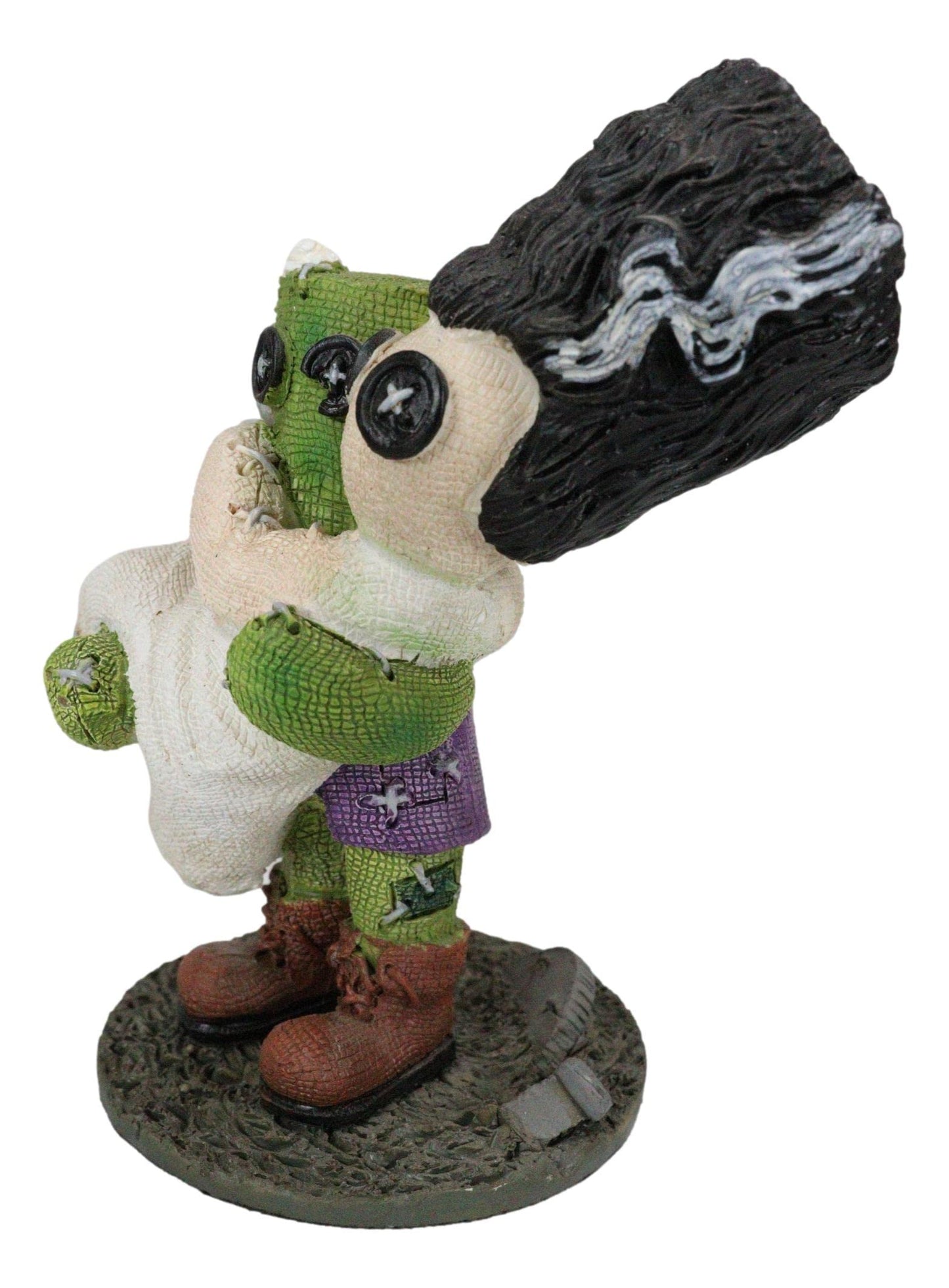 Ebros Day Of The Dead Pinheadz Monster With Voodoo Stitches Figurine Halloween Collectible Statue Fantasy Mythical Beings Undead Apocalypse Horror Icon (Wedding Night Frankenstein And Bride)