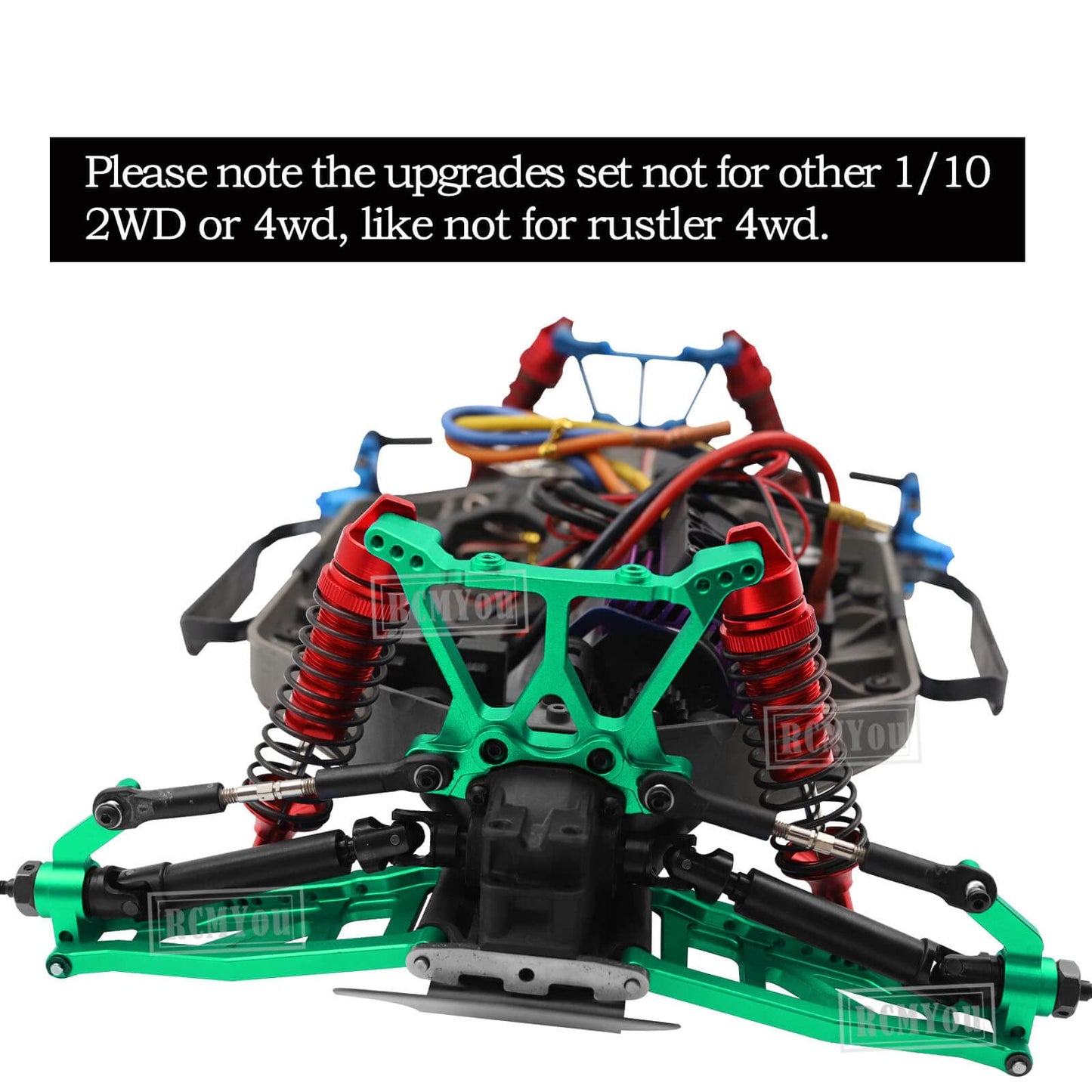 RCMYou Upgrades Part for 1/10 Slash 4x4 VXL/Stampede 4x4 VXL,Alloy Suspension Arm,Caster Block,Steering Blocks,Rear Stub Axle Ca