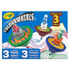 Crayola Colourwhirls (3ct), Spin Art Toy, Spinning Top Toy for Kids, Arts & Crafts Kit, Gift for Boys & Girls, Ages 6, 7, 8