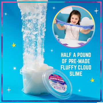 Girlzone Cosmic Cloud Slime Kit, Premade Galaxy Slime Kit For Girls With Slime Glitter And Inks, Slime Fun Straight Out Of The T