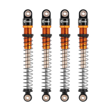 INJORA 51mm Shocks-Long Travel Threaded Double Barrel Damper for Axial AX24 SCX24 Upgrade 1/24 RC Crawler(Gold)