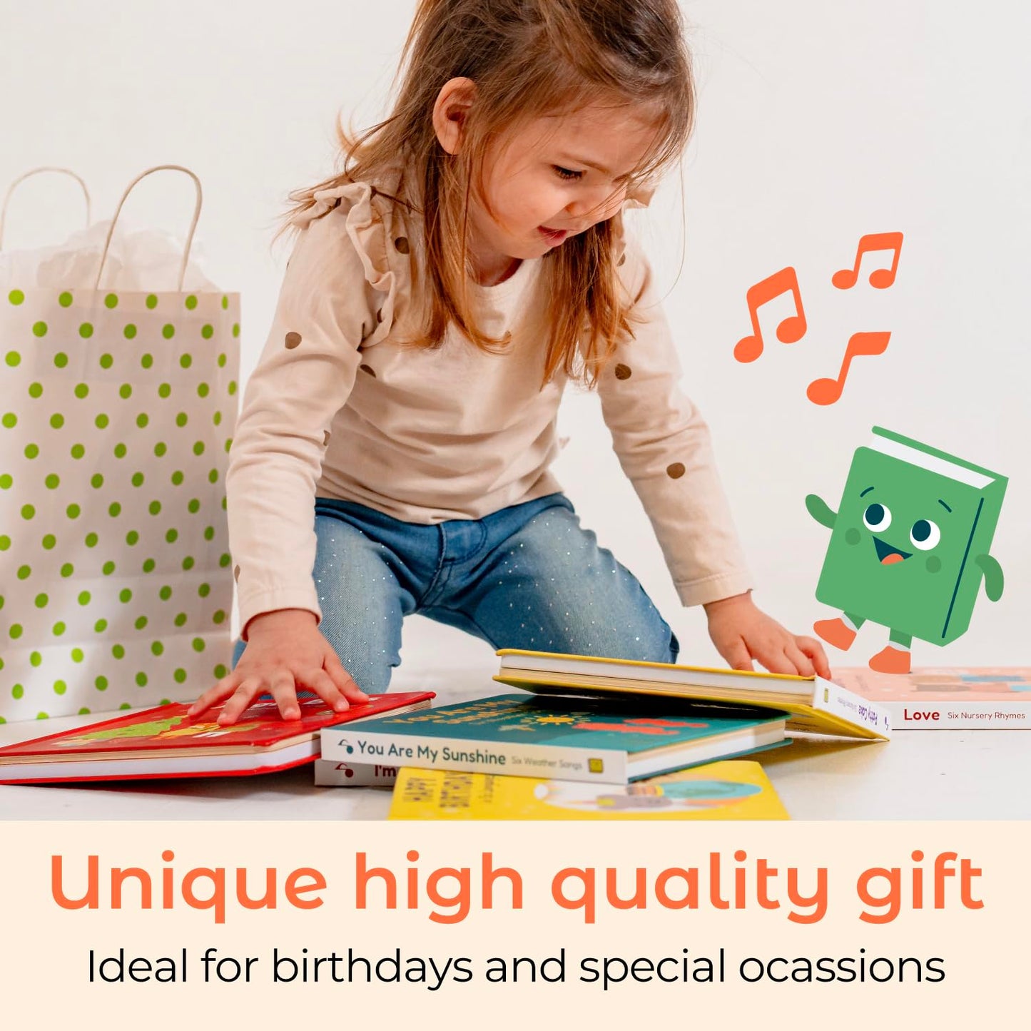 Cali'S Books Love Nursery Rhymes Musical Book Usb-C Rechargeable