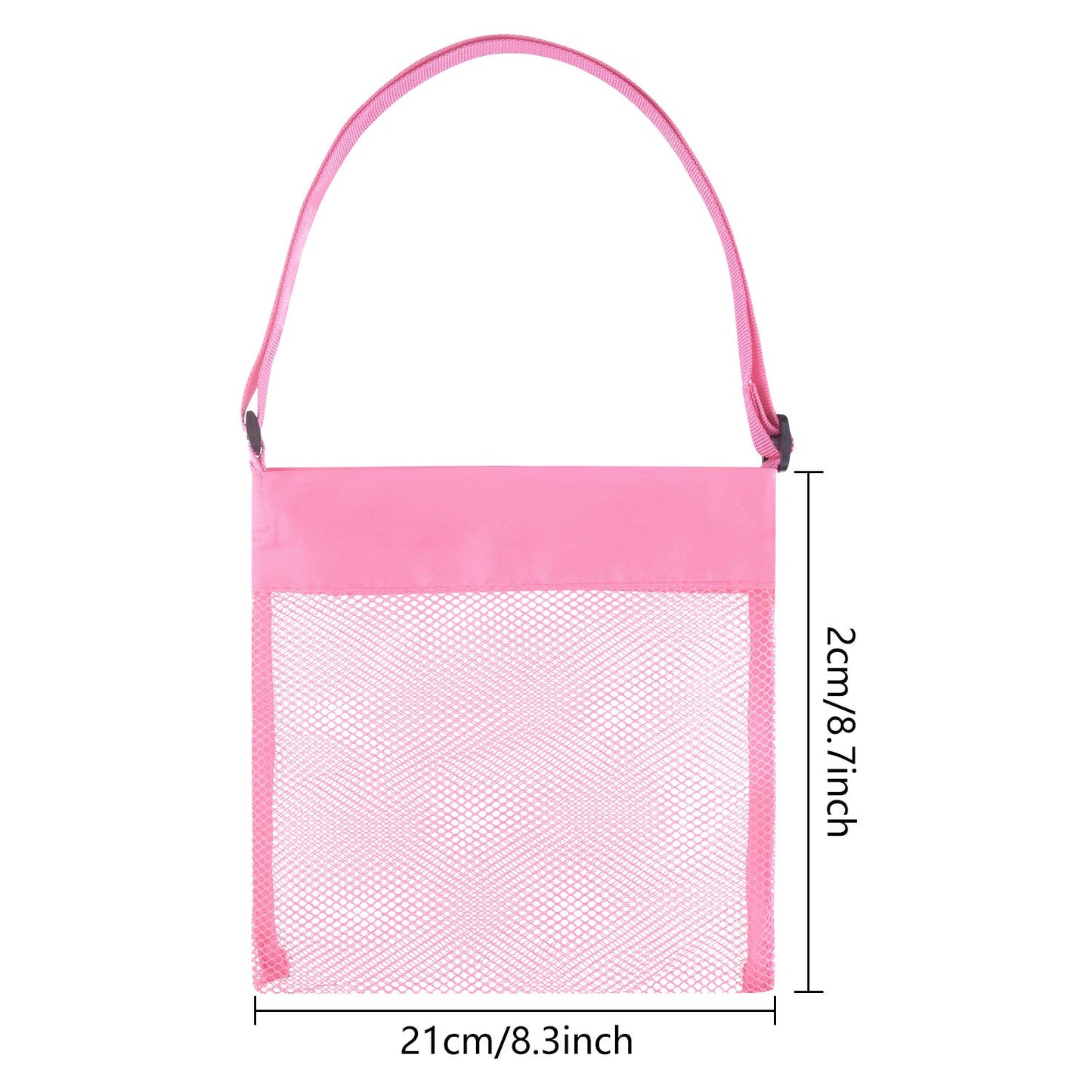 Tuparka 4 Pcs Colorful Mesh Beach Bags Sea Shell Bags Beach Shell Bags Adjustable Carrying Straps Bags For Kids