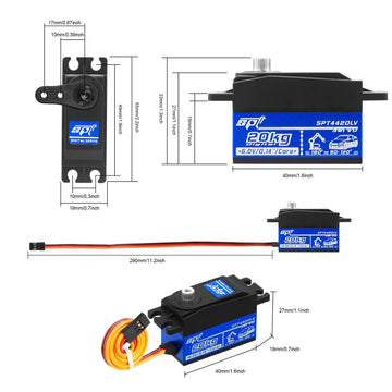 Woaeiuos 2Pcs 20Kg Low Profile Digital Servo High Torque Full Metal Gear Servo Arm For 1/10 Rc Car