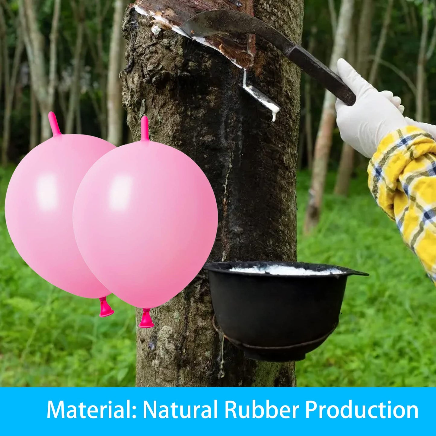 Adido Eva Link Balloons Pink 12 Inch Quick Latex Link Balloon 80 Pcs For Birthday, Halloween, Christmas, Party Festival Decorati