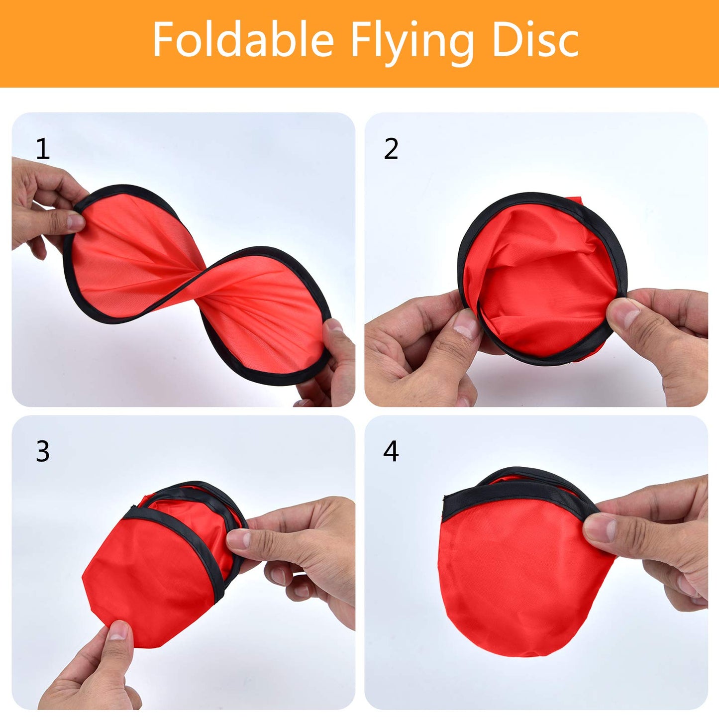Mototo 180 Pieces Foldable Flying Disc Fans With Bag Folding Pocket Toy Set For Kids Fun Birthday Party Favors Summer Outdoor Ac