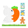 Easter Puzzle Fidget Toys,Kids Toddlers Bunny Carrot Easter Basket Stuffers With Gift Cards Stress Relief Push Bubble Sensory To