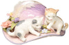 Cosmos 80099 Fine Porcelain Pair Of Cats Musical Figurine, 5-1/4-Inch, Purple