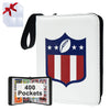 400 Pockets Football Card Binder for Football Trading Cards Portable Waterproof Storage Bag with Removable Sleeves for Sports Cards Collectors