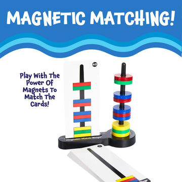 POPULAR PLAYTHINGS Magnetic Match Rings - STEM Learning Toy, Blue, Model 351, Metal, Fun Magnet Matching Game for Kids