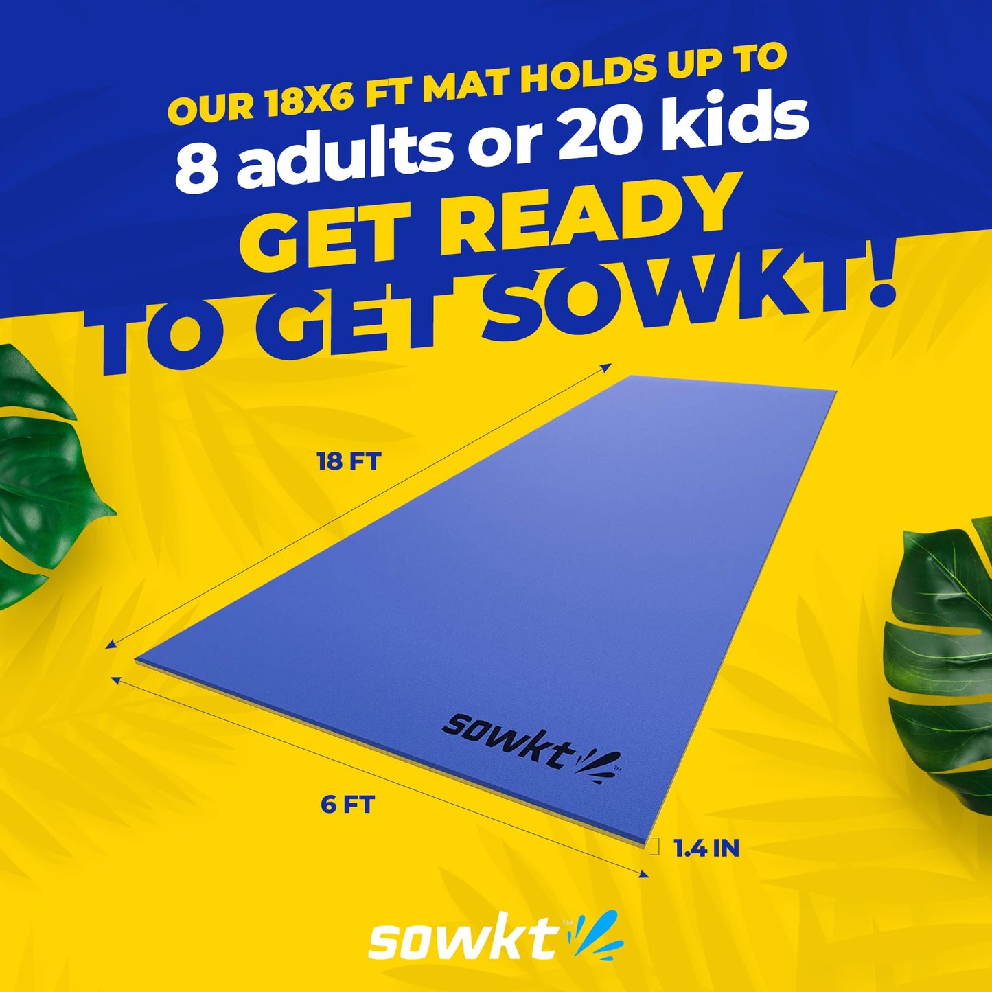 Sowkt Lily Pad Floating Mat (18 X 6 Ft) - Made In Usa - Premium Floating Water Mat For The Lake And Boating - Giant Floating Wat