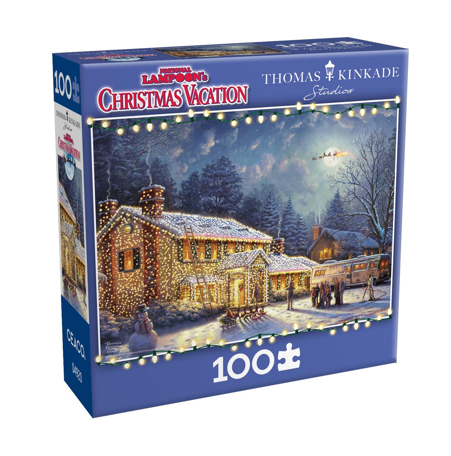 Buffalo Games - Thomas Kinkade - National Lampoon'S Christmas Vacation - 100 Piece Jigsaw Puzzle For Families -Challenging Puzzl