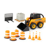 John Deere ERTL Big Farm John Deere Skid Steer Set - 1:16 Scale - Construction Toys Includes Barrels and Cones - Kids Toys Ages