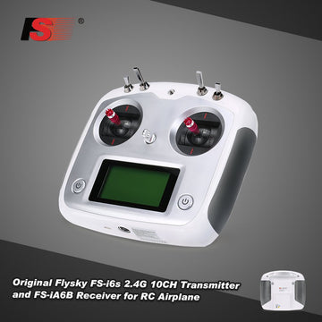 BODAJING Flysky FS-I6S 10ch 2.4G AFHDS 2A RC Transmitter Control w/ FS-iA6B Receiver for RC Drone Quadcopter