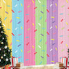Blosssound 2 Packs Donut Party Decorations 3.3 x 6.6 ft Donut Sprinkle Foil Fringe Curtain Colorful Ice Cream Tinsel Streamers f