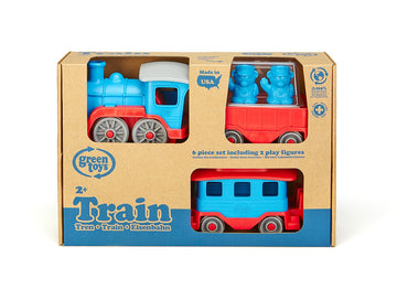 Green Toys Train - Blue, 1 Count, Plastic Model TRNB-1054, Eco-Friendly Toy for Kids
