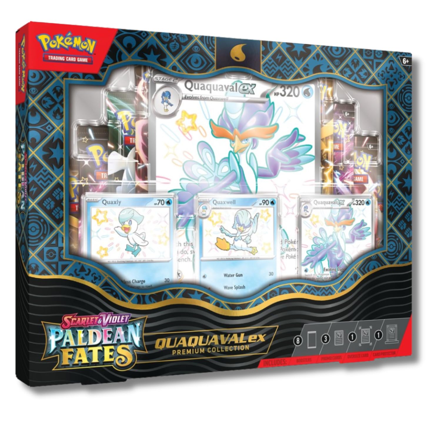 POKEMON TCG: Scarlet & Violet - Paldean Fates EX Premium Collection Quaquaval EX POKEMON TCG: Scarlet & Violet - Paldean Fates EX Premium Collection Quaquaval EX