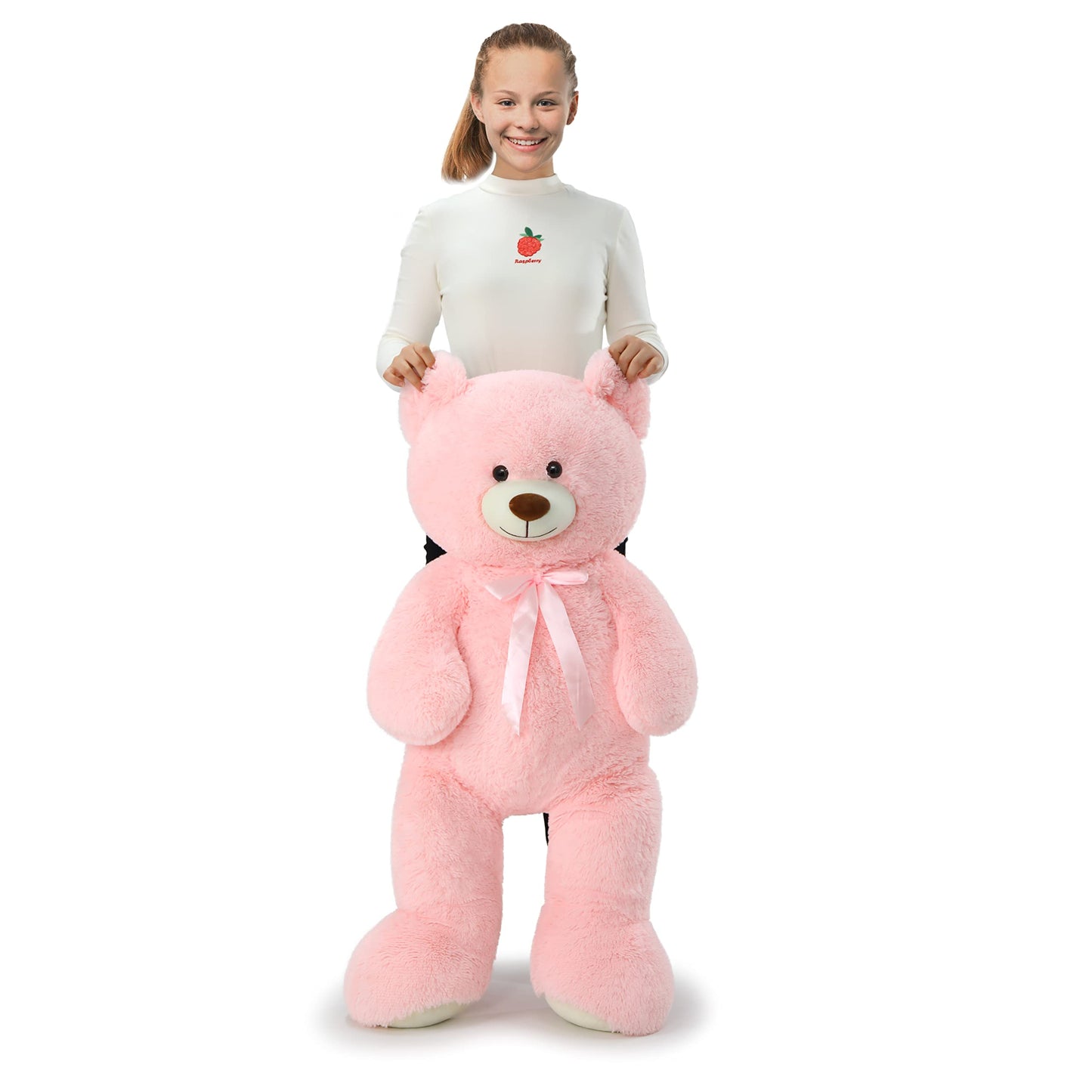 Tezituor 40” Pink Big Teddy Bear, Giant Stuffed Animal Plush,Soft Bear Gifts For Christmas, Birthday,Valentine, Baby Shower.