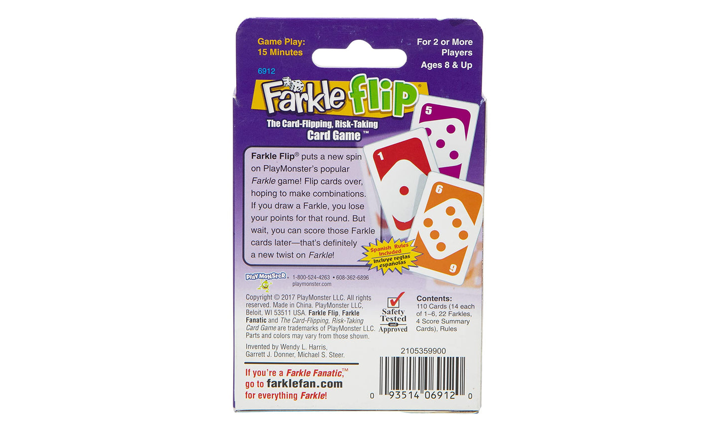Playmonster Farkle Flip — The Classic Dice Game Now In A Card Game — For Game Nights — Ages 8+