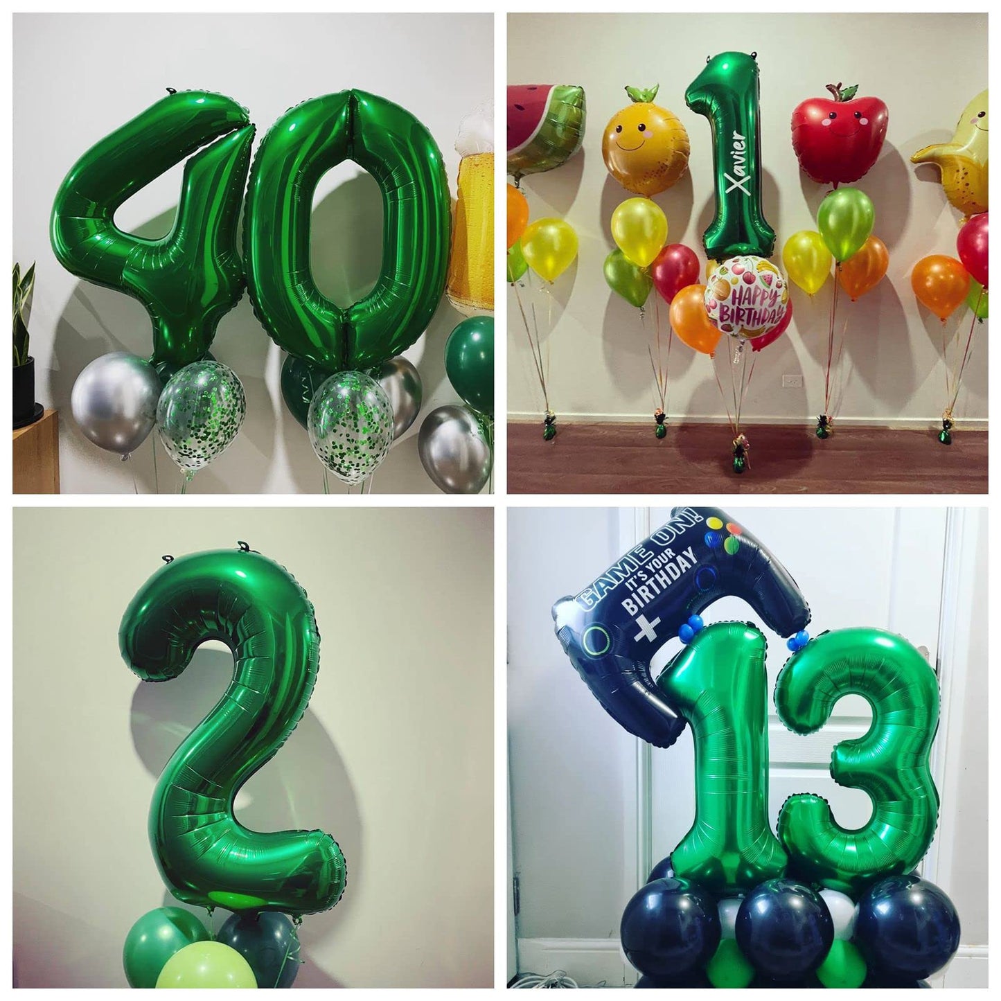 Number 16 Dark Green Balloons 40 Inch Giant Green 16 Numer Foil Helium Balloons For 16Th Green Birthday Party Supplies 16Th Anni