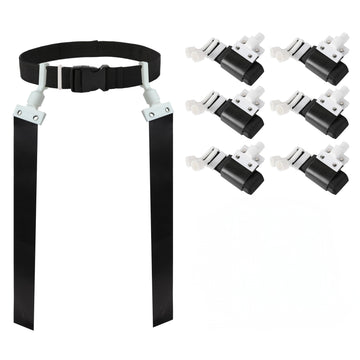 Gameday- 6 Player Pop Flag Football Set-Complete W/Flags, Belts And Carry Backpack (Black)