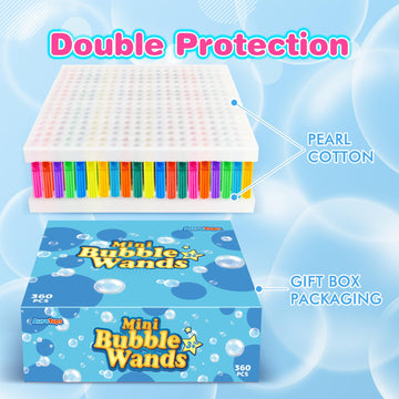 360 Pcs Mini Bubble Wands,Bubble Party Favors Assortment Toys For Kids,Themed Birthday, Halloween, Goodie Bags, Carnival Prizes,