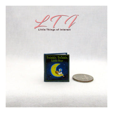 Miniature Children Story Book 1:12 Scale Illustrated Readable Book Twinkle Twinkle Little Star Mini Dollhouse Accessories By Lit