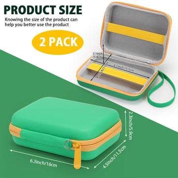 Sanwuta 2 Pcs Playing Card Case Eva Hard Travel Carrying Case For Classic Card Playing Card Box (Not Including Cards)(Large,Gree