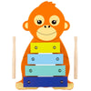 Orange Tree Toys: Xylophone: Orangutan - Wooden Musical Instrument Toy W/ 2 Drumsticks, Animal Shaped, Developmental Toy, Toddle