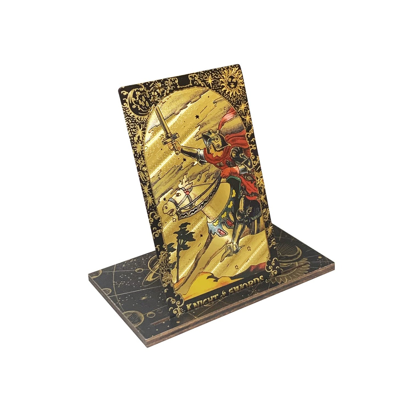 Sunhhx Tarot Cards Set, 78 Tarot Cards Deck Pvc Waterproof Wrinkle Resistant Gold Foil Classic Tarot Cards With English Instructions Book Rectangular Tarot Card Stand, For Tarot Beginners And Expert