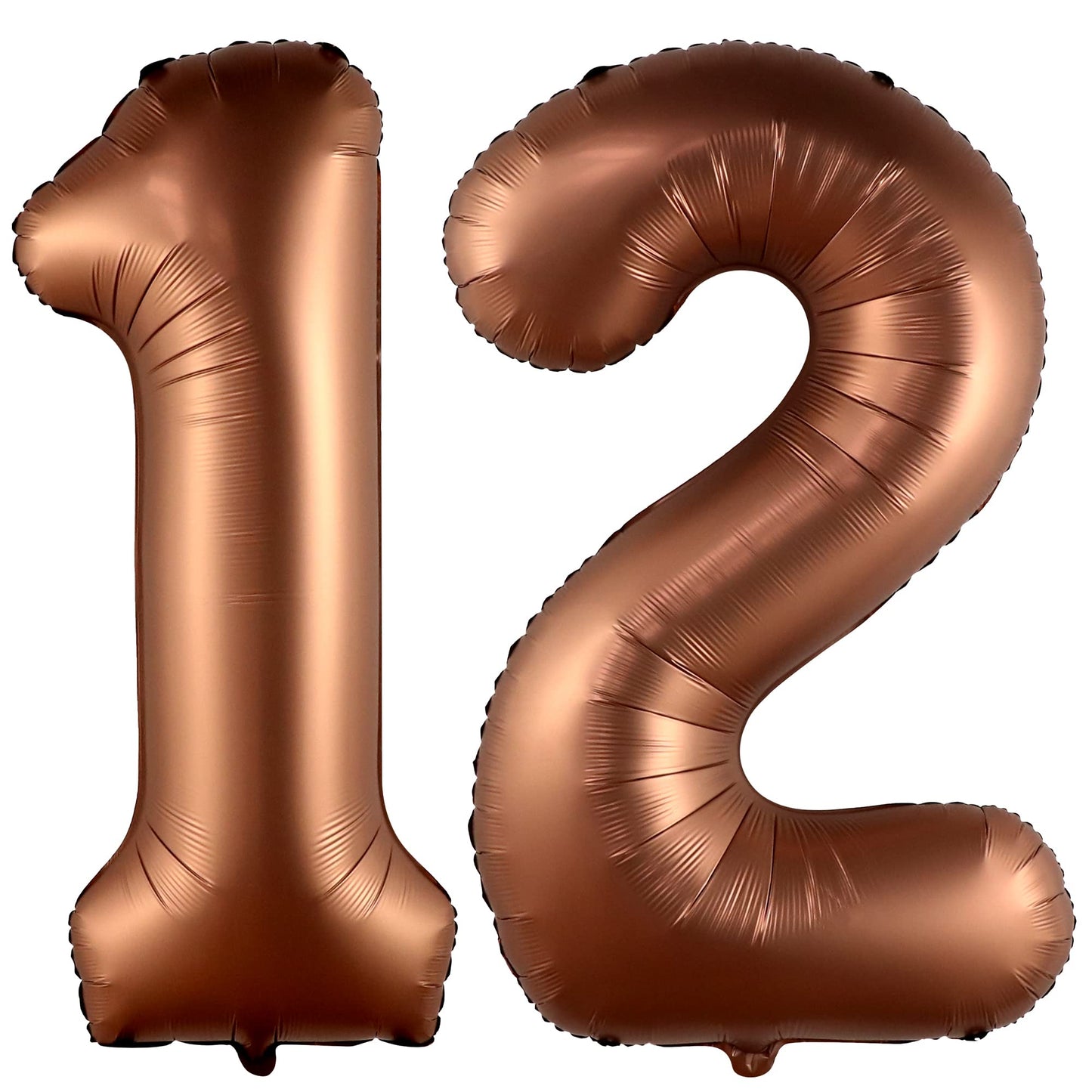 Giant, Coffee Brown 12 Balloon Number - 40 Inch, Brown 12 Birthday Balloon | 12Th Birthday Decorations For Boy | Safari Theme Party Decorations | 12 Year Old Balloon For 12Th Birthday Party Supplies
