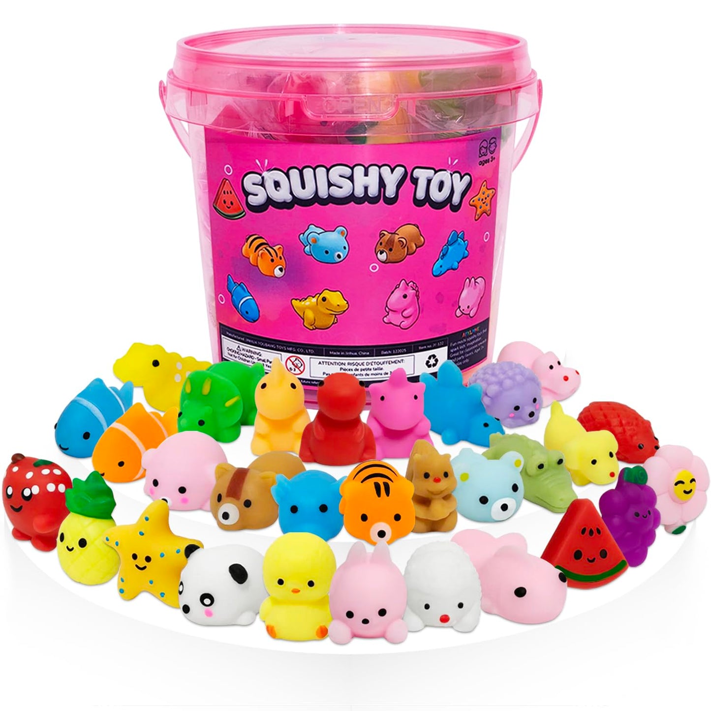 AFKLMNE 30 Pack Mochi Squishy Toys, Cute Mini Squishies Party Favors for Kids 3-5 4-8 8-12 Boys Girls, Classroom Treasure Box Pr