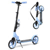 Megavotx Foldable Kids Scooter with 8 inch Sturdy Wheels - Scooters for Kids Teens mature-themeds Ages 6+ Adjustable Handlebar Gift for Boys&Girls 220lbs Max Load Capacity Bearing ABEC7 - (Blue)