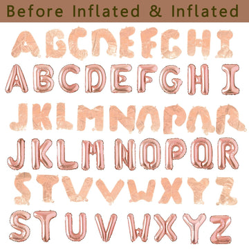 78Pcs Letter Balloons Rose Gold Balloon Custom Alphabet Balloons Party Supplies For Birthday/Baby Shower Personalized Phrase/Wor