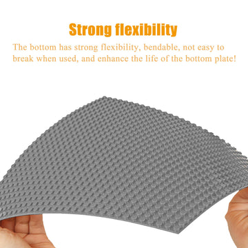 8 Pack Peel And Stick Baseplates, Stickers Baseplates, Compatible With All Major Brands - 10 Inch X 10 Inch (8 Gray)