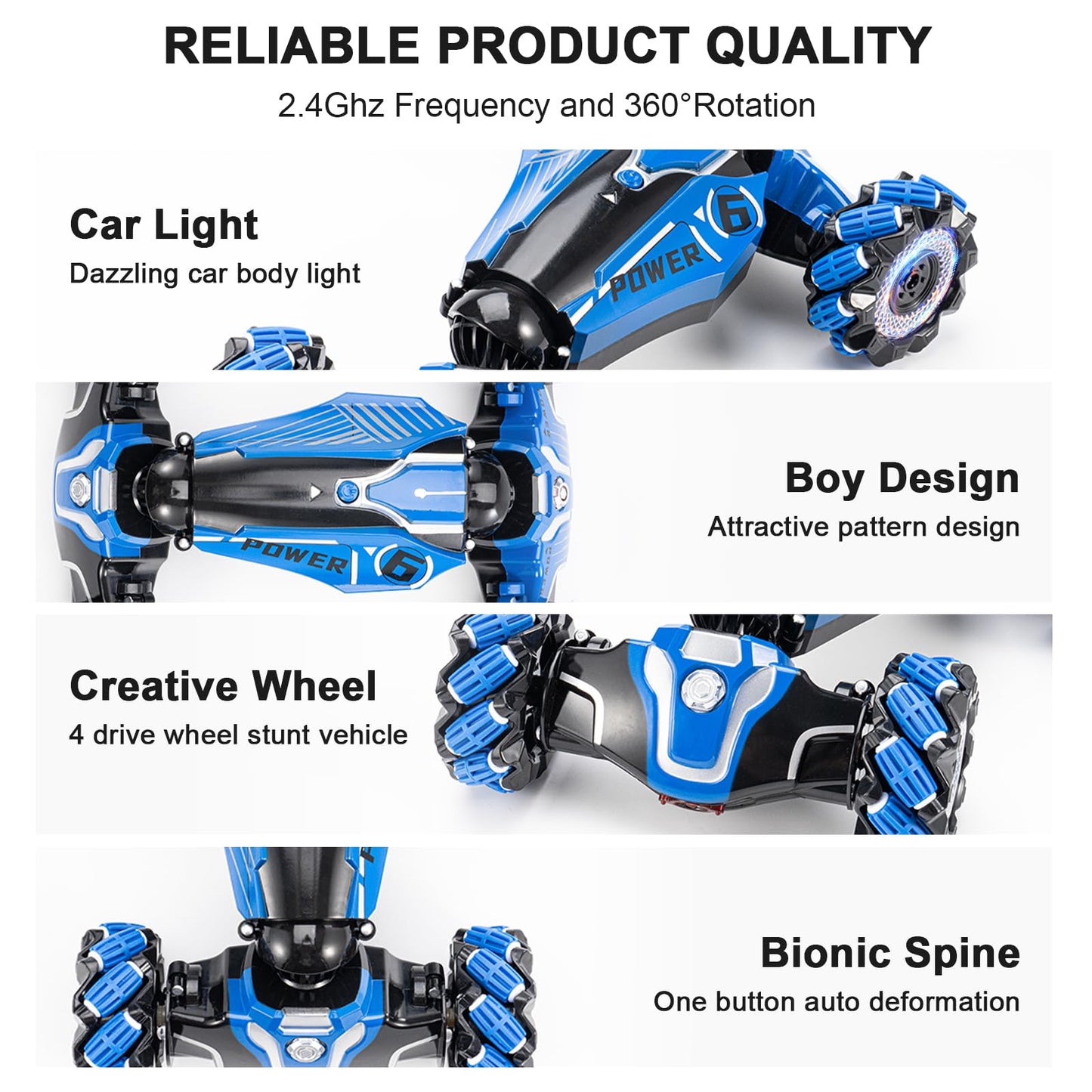 Xamimm Gesture Rc Car, 4Wd Gesture Sensing Rc Stunt Car Toys For 5-13 Ages Boys Girls, Drift Hand Controlled Remote Control Twis
