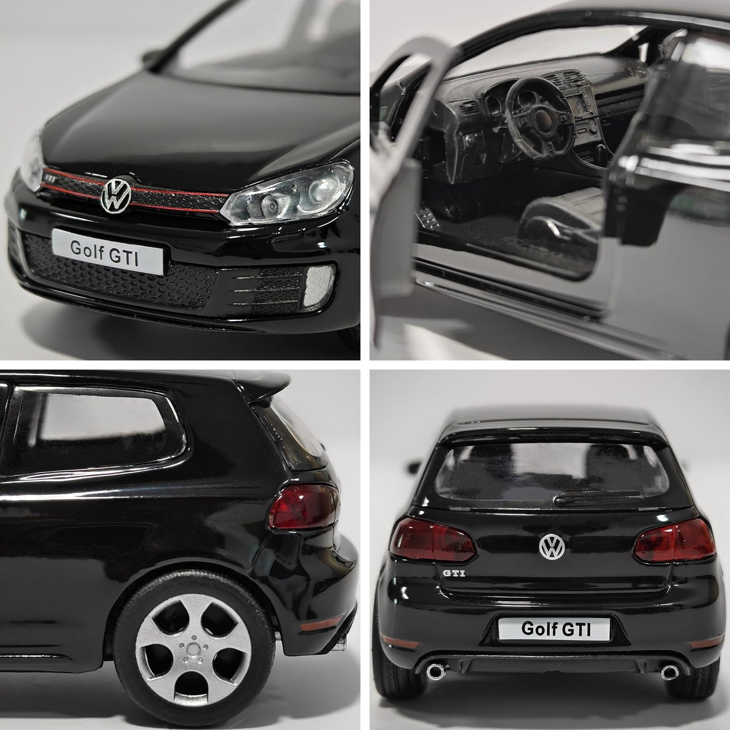 ERBADIHAGO Model Car Volkswagen Golf GTI Toy Car 1/36 Model Cars Metal Collect Car with Pull Back Toy Cars for Boys Children(Bla