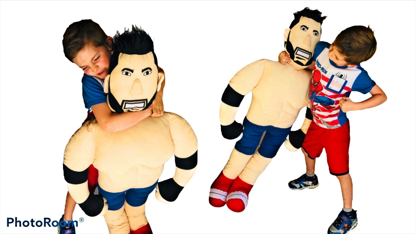Wrestle Mates 4 Foot Tall Stuffed Doll (Black)