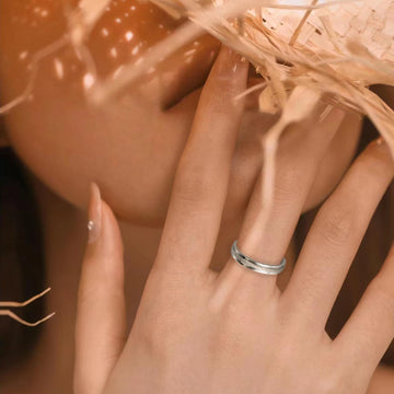 LOFITOR 925 Sterling Silver Fidget Ring for Women Band Anxiety Ring 4mm Sandblast Silver Thumb Ring Spinner Ring for Men Stress