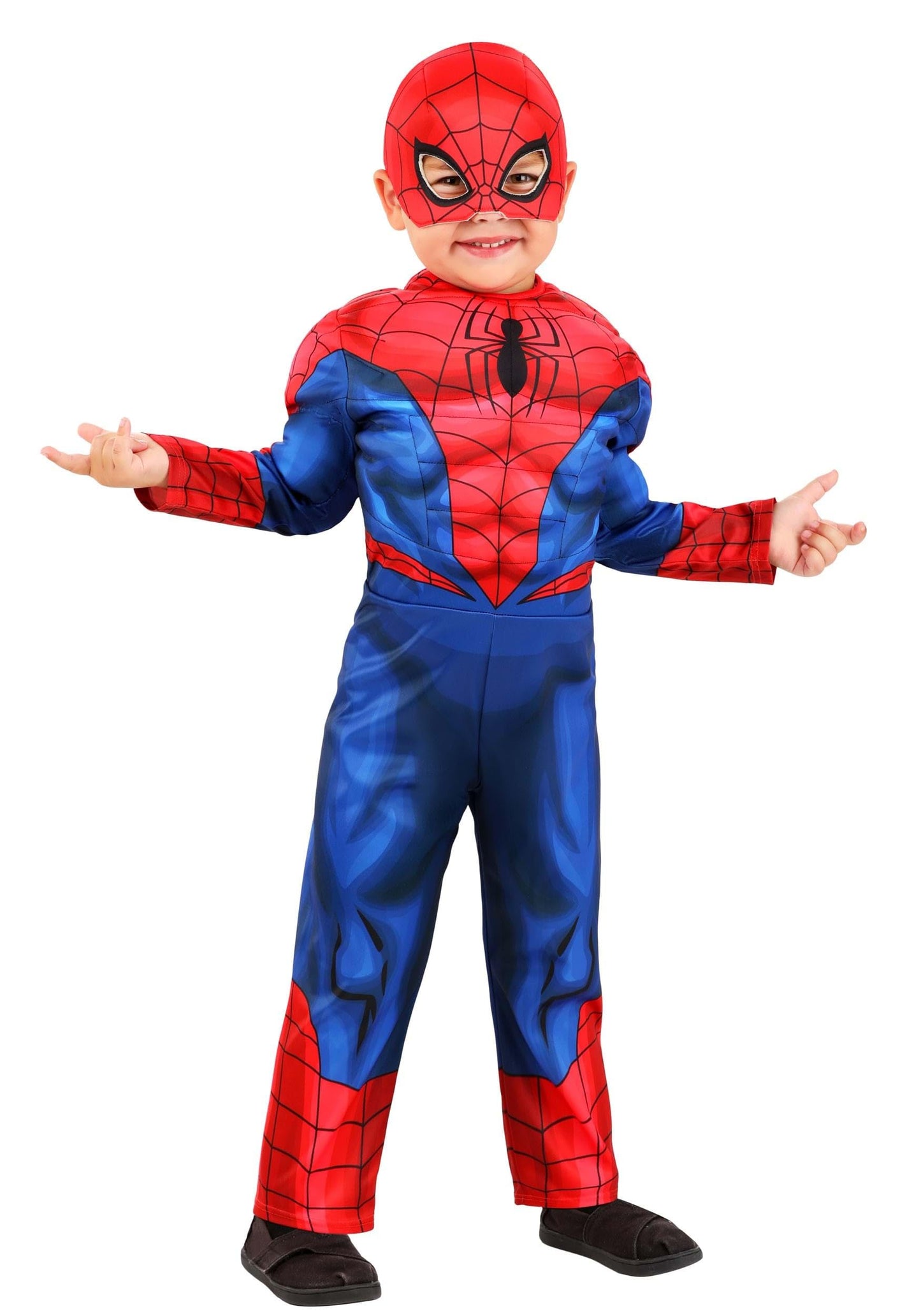 Jazwares Marvel Spider-Man Toddler Costume - Officially Licensed Superhero Suit For Kids 12/18 Months Blue,Red