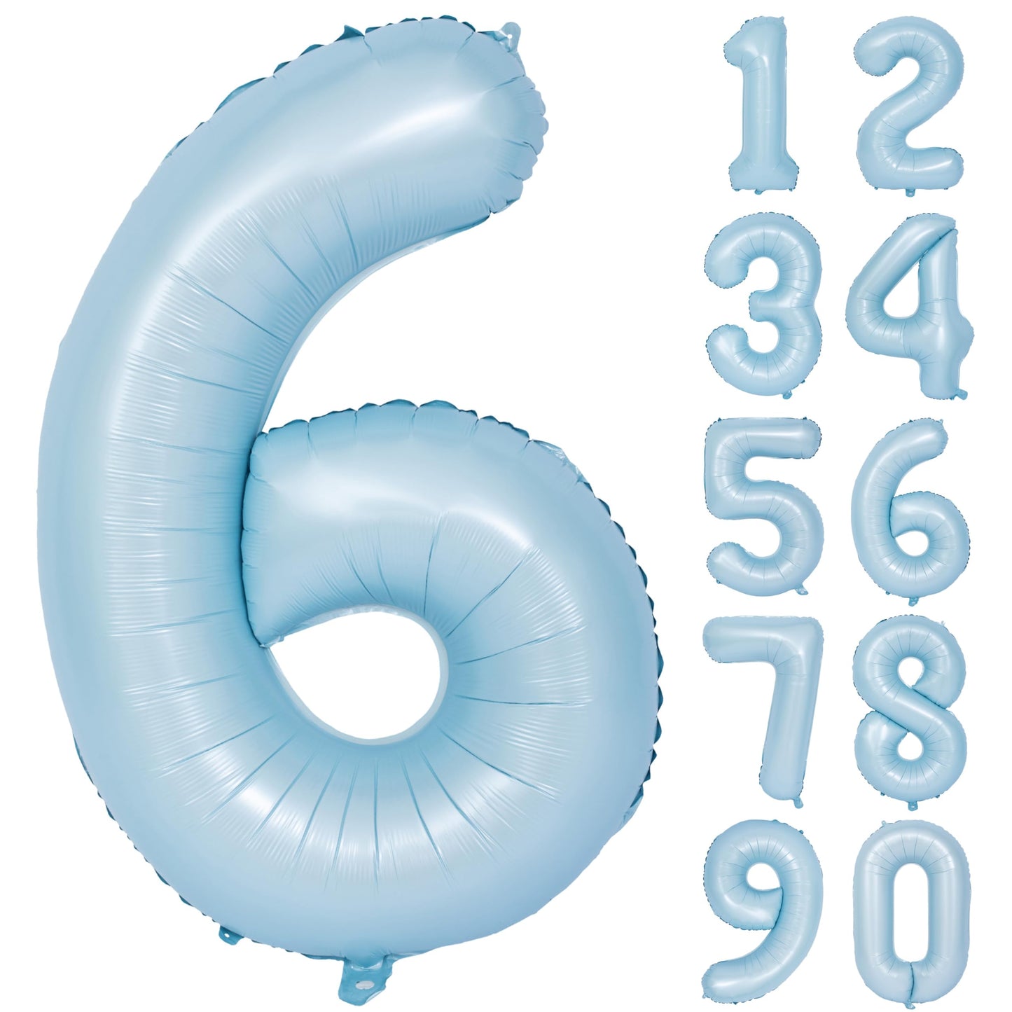 40 In Matte Blue Number Balloons Helium Foil Mylar Balloon Birthday Party Banquet Decoration Digital 6