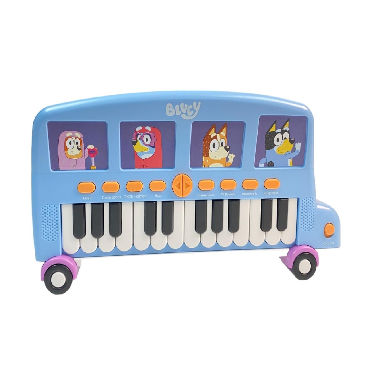 Bluey Bus Electronic Keyboard - Learn To Play Piano Music Education For Kids And Preschoolers Ages 3+