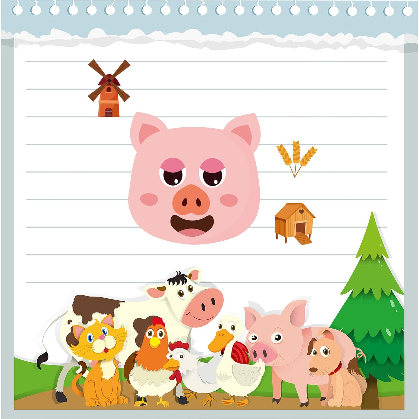 24 Sheets Farm Animal Make A Face Sticker Sheets For Kids Todders Activities, Make Your Own Stickers For Kids Birthday Party Fav