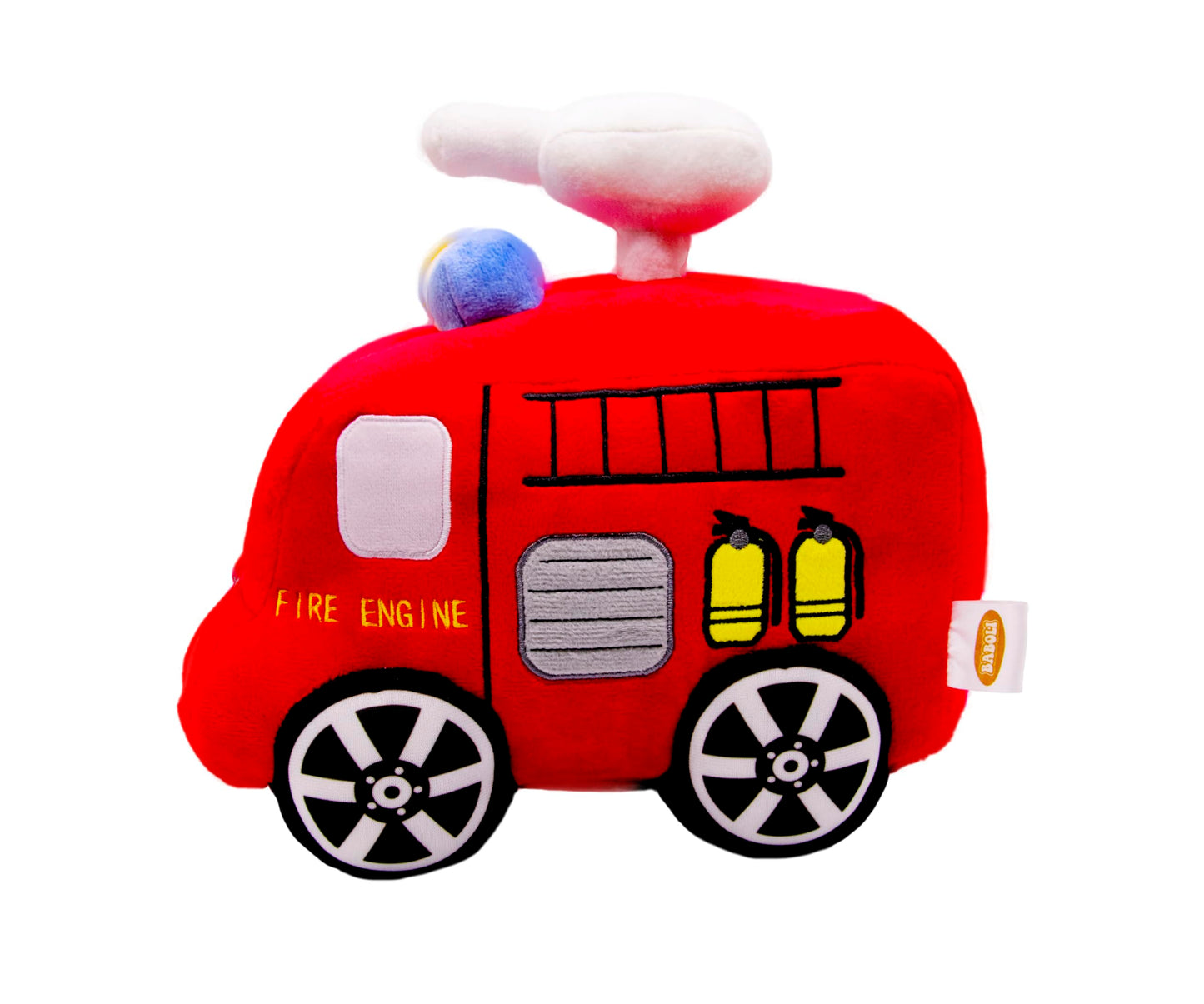 Baboli Soft Fire Engine Stuffed Special Vehicle Plush Fire Truck Cuddly Rescue Vehicle Toy Sweet Gifts For Kids Present For Birt