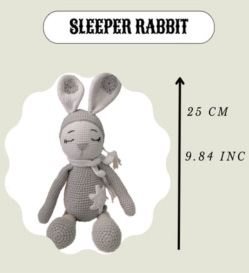 Tiny Things Exquisite Handmade Cotton Thread Rabbit Toy: Non-Toxic, Child-Safe Craftsmanship for Enduring Delight and Lasting Jo